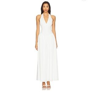 Chic White Halter Maxi Dress